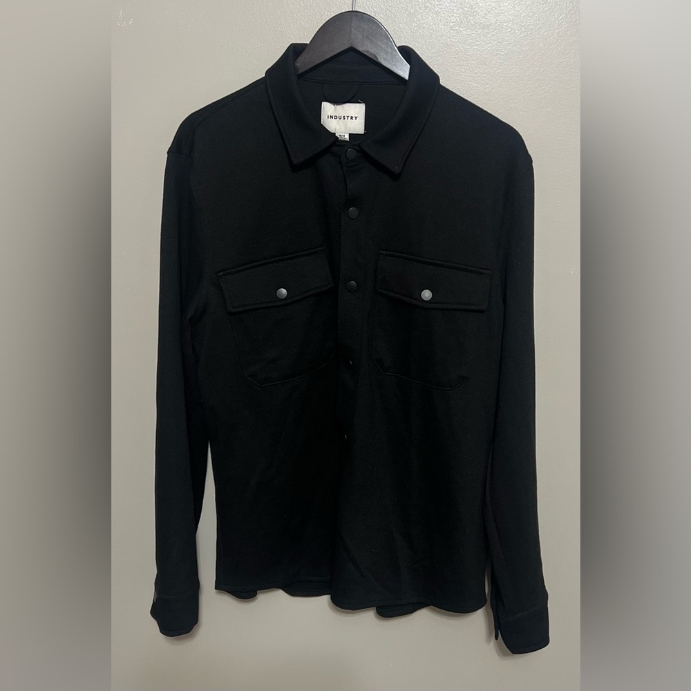 Industry Snap button down long sleeve shirt/jacket snap pockets Size Medium